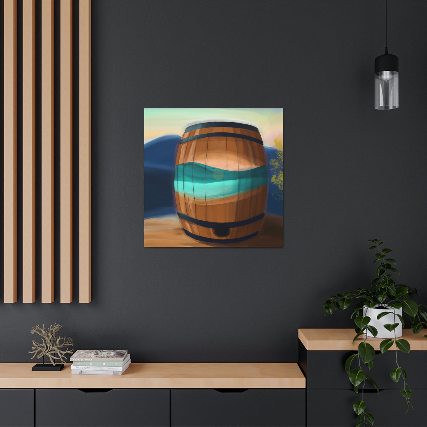 "Whiskey Barrell Nocturne" - Canvas