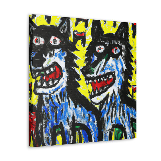 "Wolves in Moonlight" - Canvas