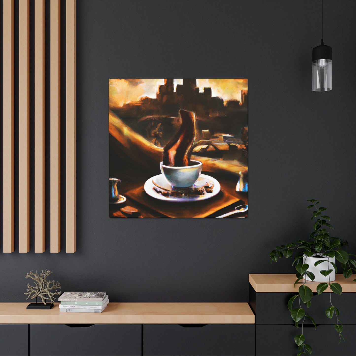 "Brewed Beauty of Coffee" - Canvas