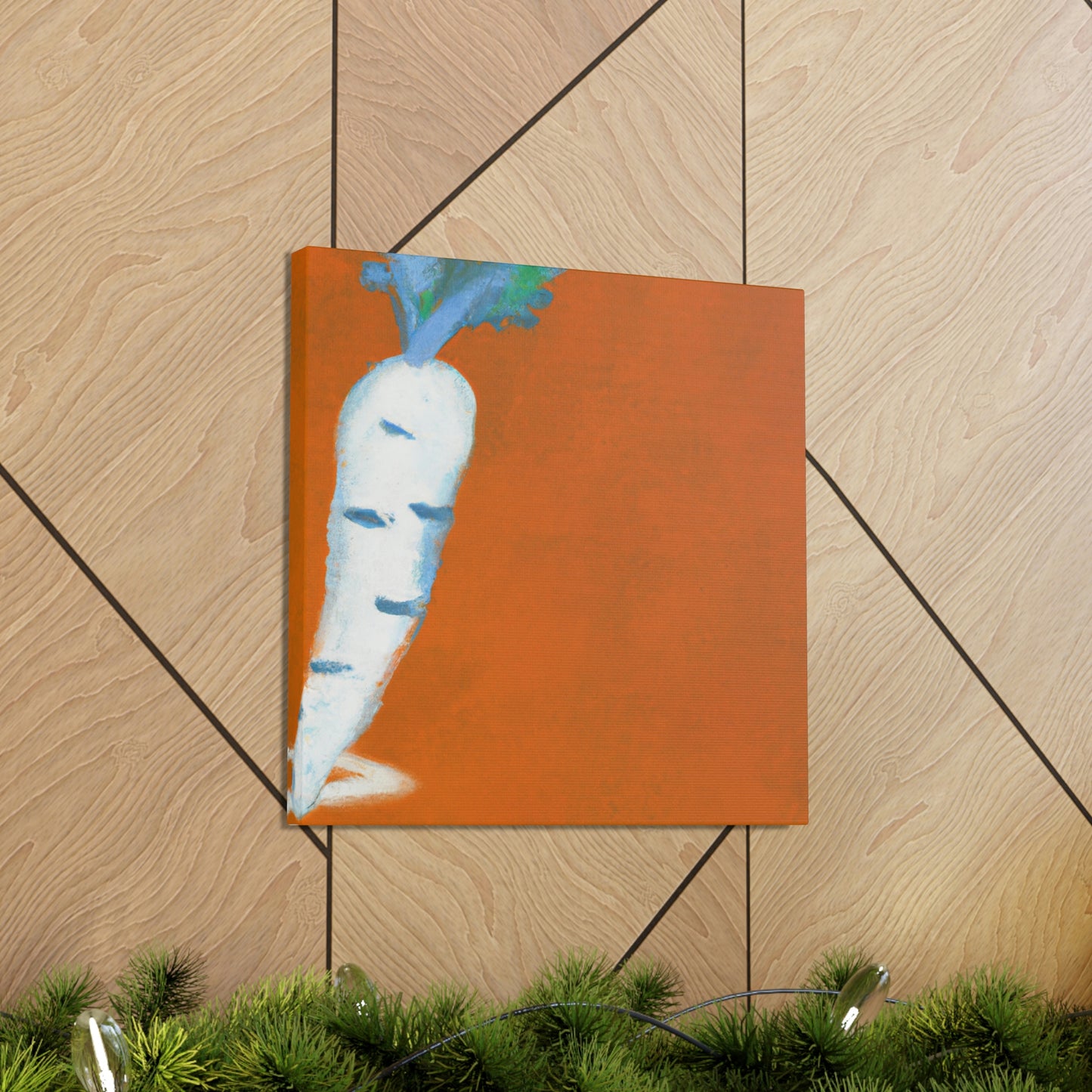 "Carrot: Minimalist Reflection" - Canvas