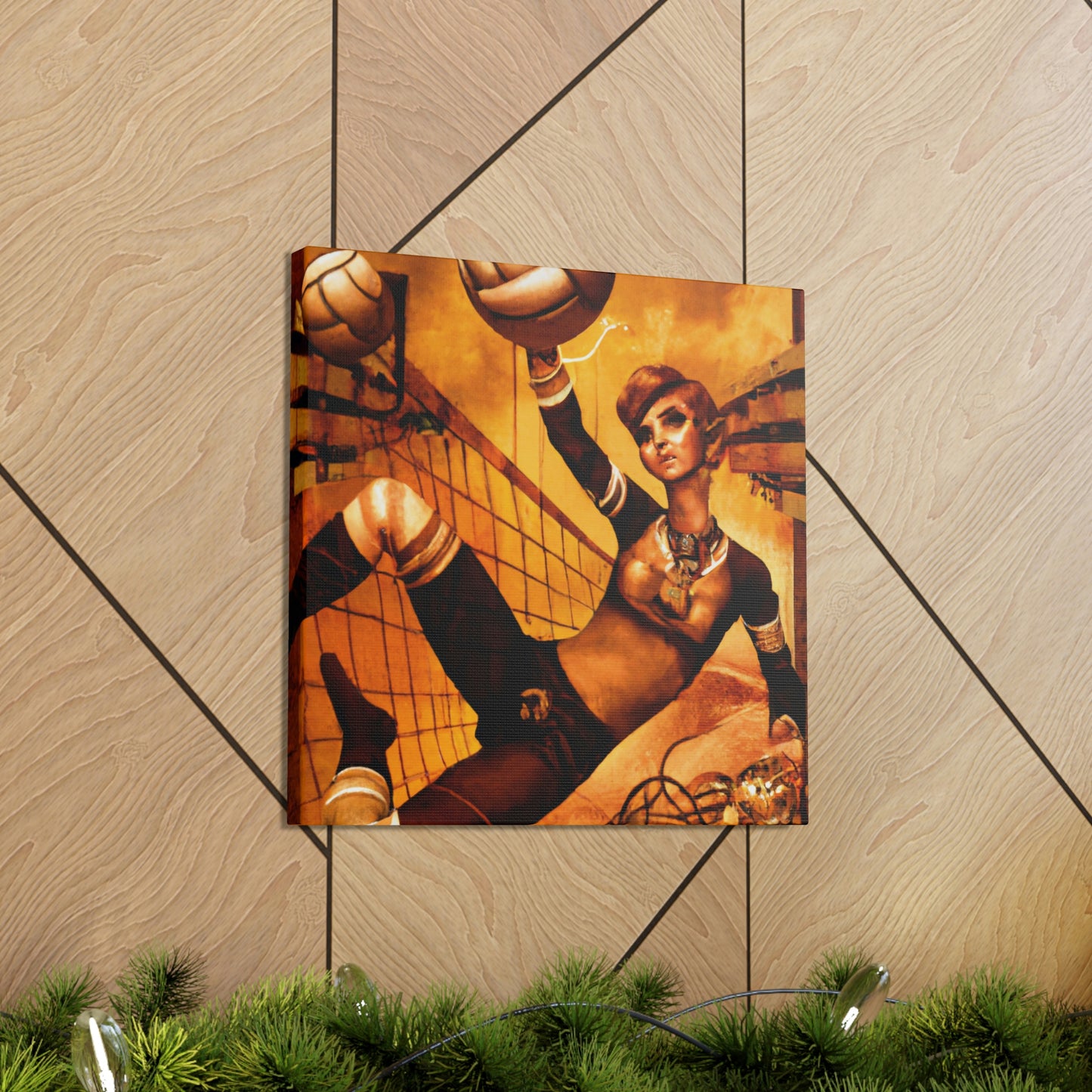 Victory in Steampunk Volley - Canvas