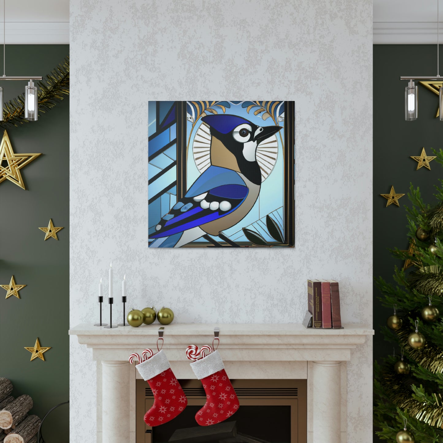 "Midnight Blue Jay Dream" - Canvas