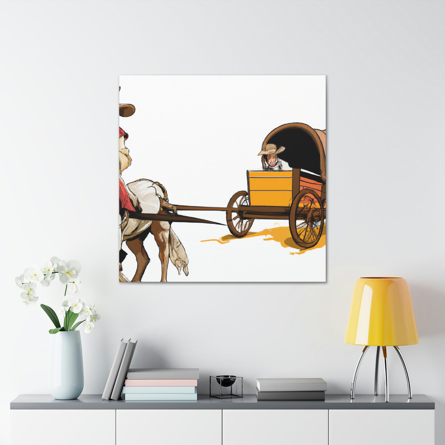 "Wagon of Classic Elegance" - Canvas