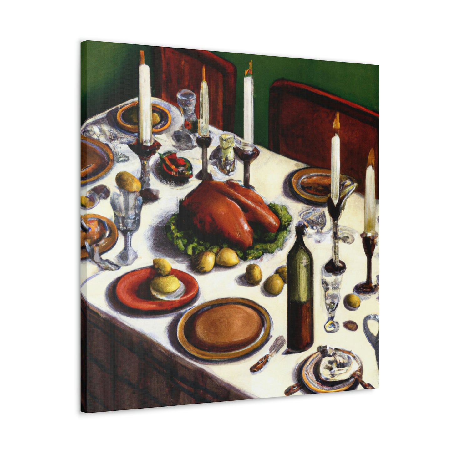 Family's Evening Meal - Canvas