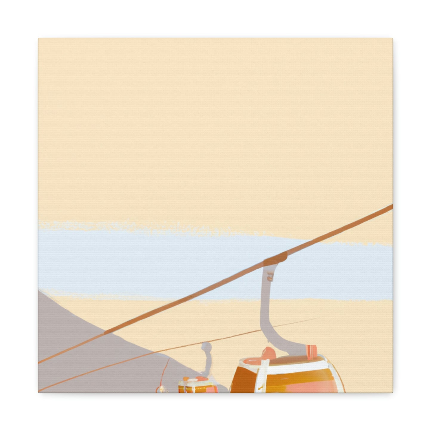 "Cable Car Minimalism" - Canvas