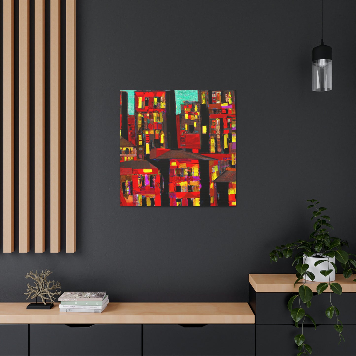 "Minimalist Expressionist Scene" - Canvas