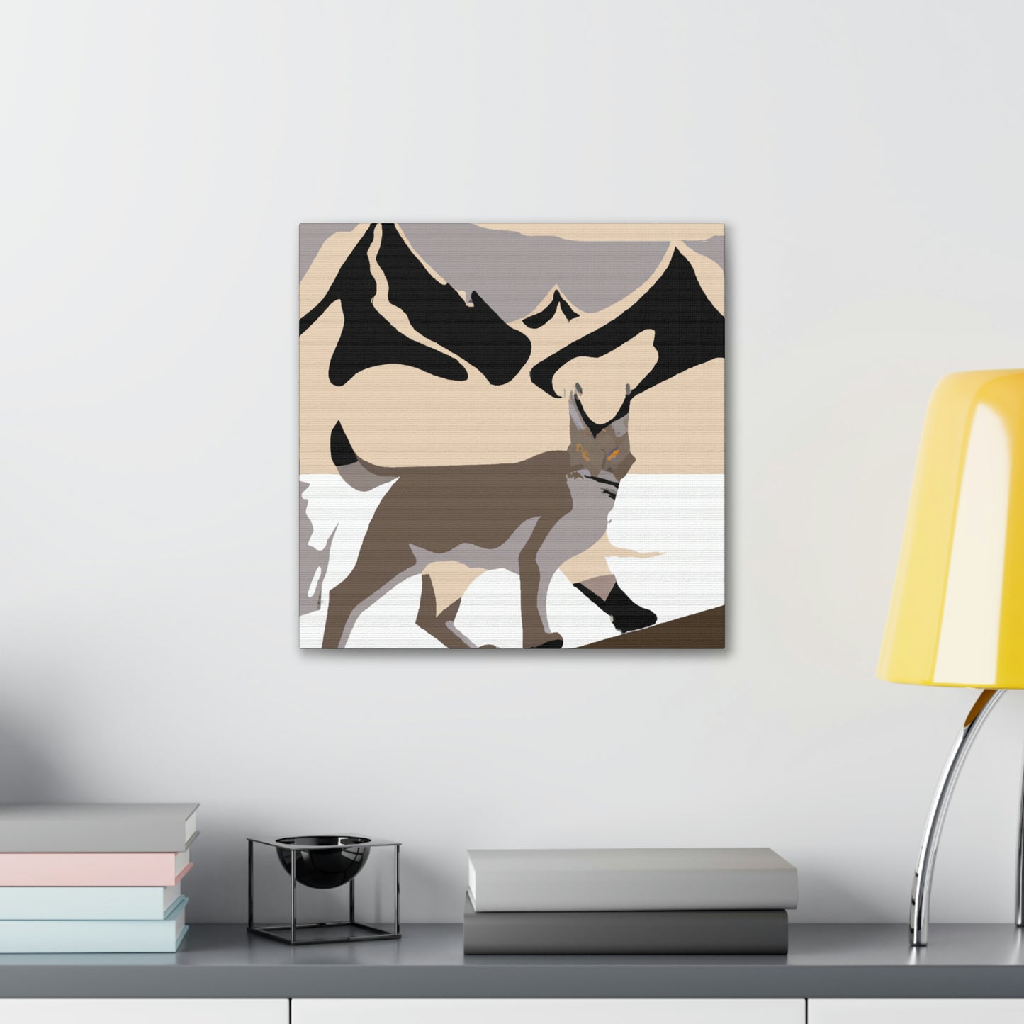 "Bobcat in Art Deco" - Canvas