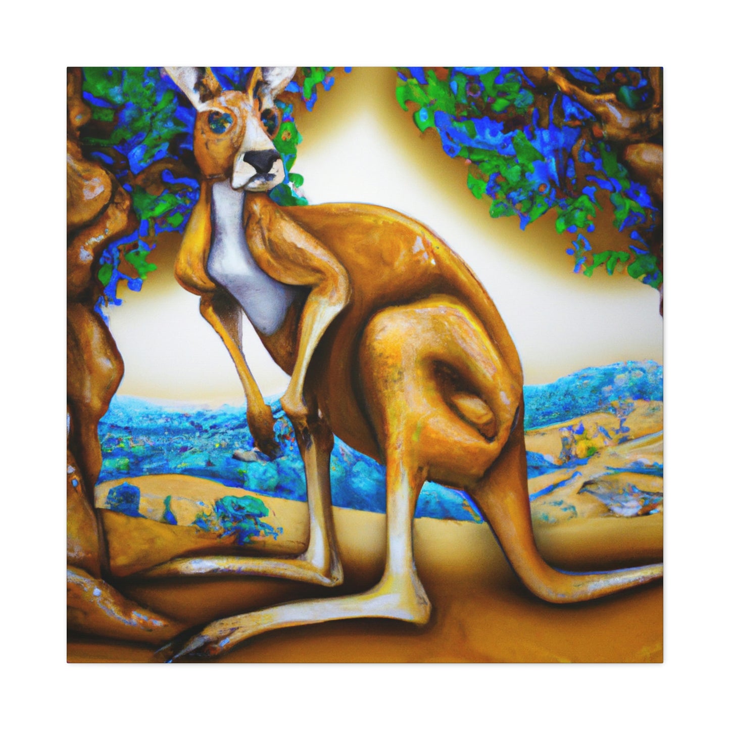 Kangaroo's Legendary Bounce - Canvas