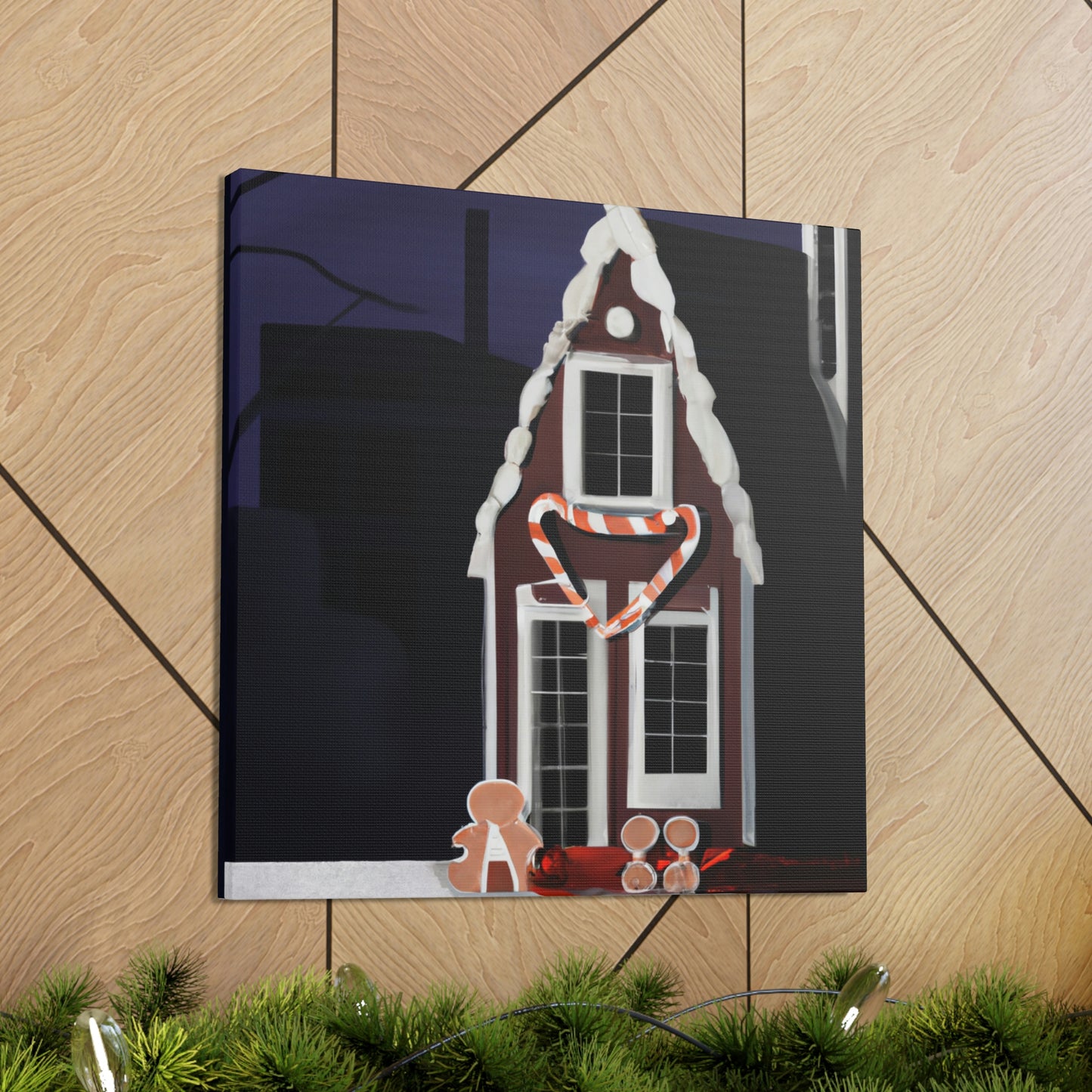 "Gingerbread Dream House" - Canvas