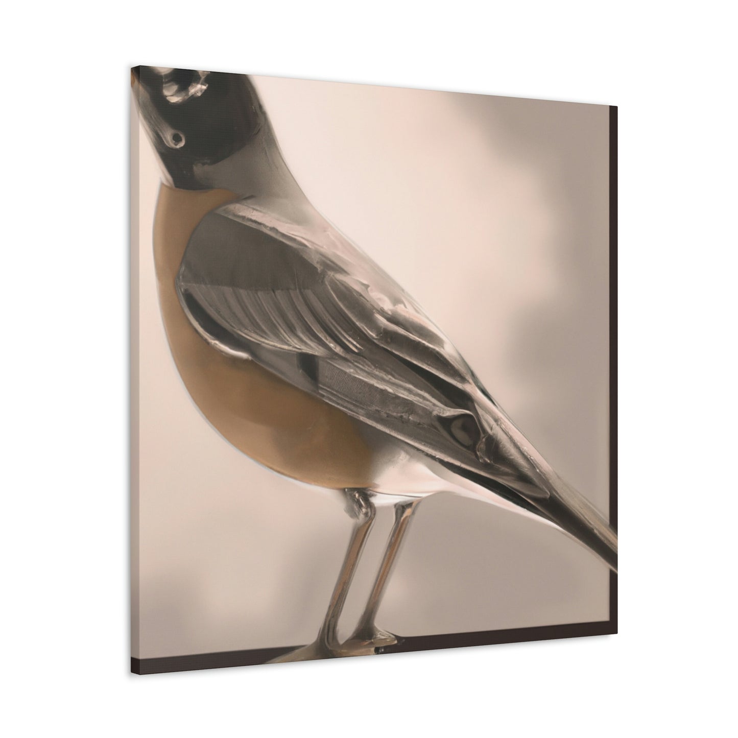 "Robins in Reflection Art" - Canvas