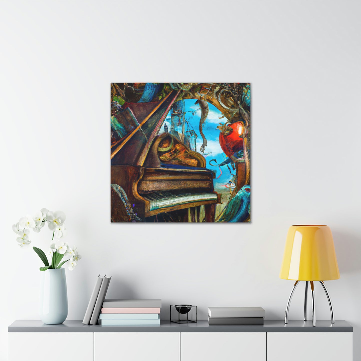 Piano in Expressionism - Canvas