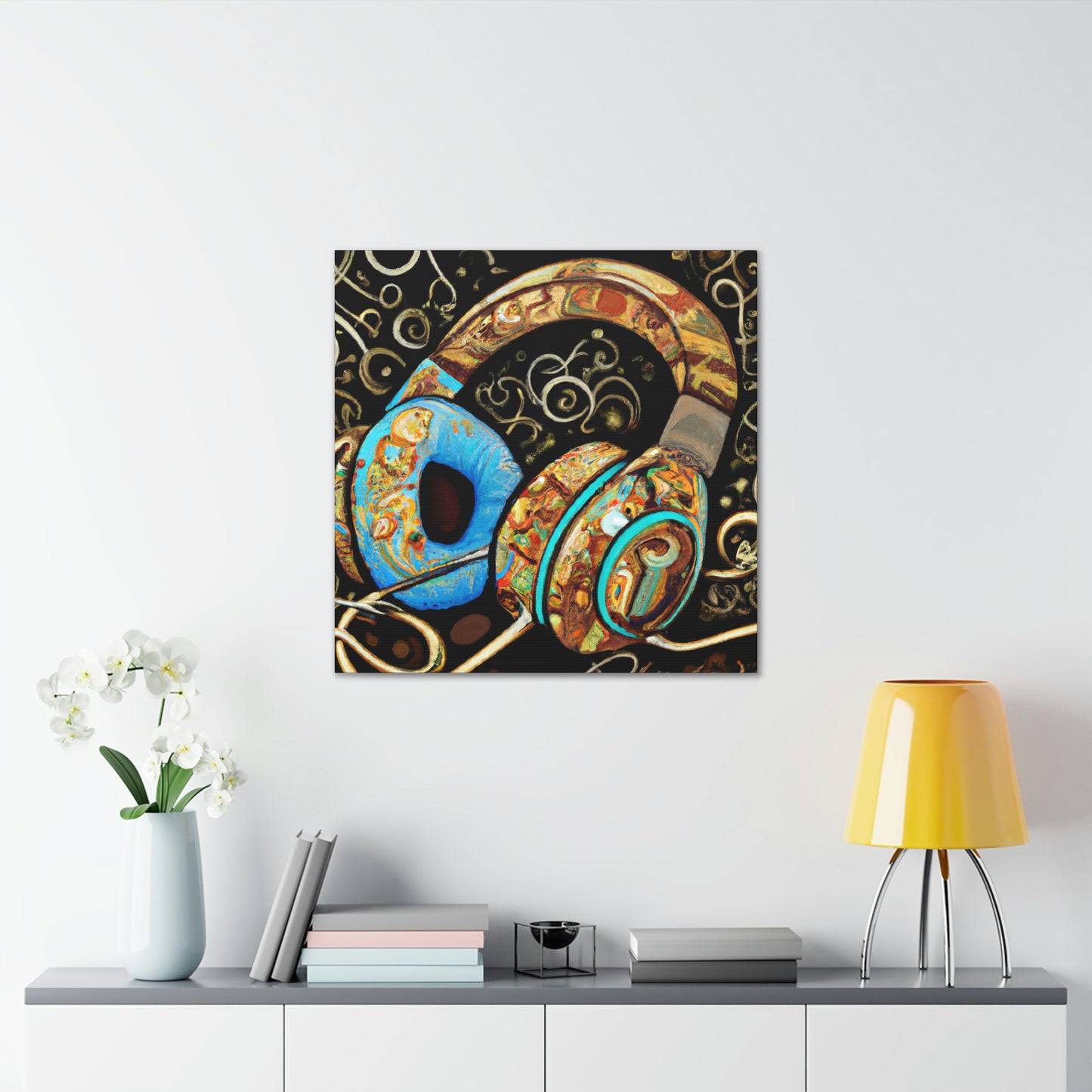 Headphones in Abstraction - Canvas