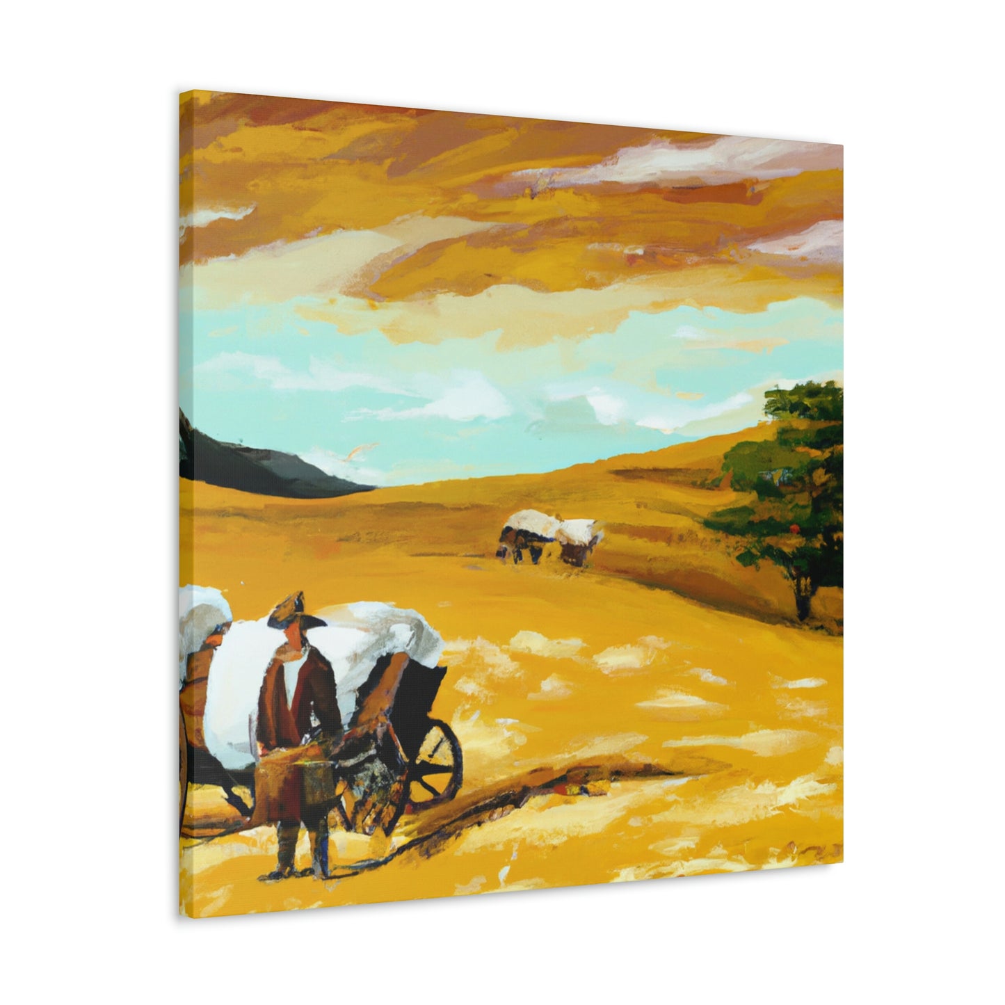 "Wheels of Wonder Wagon" - Canvas