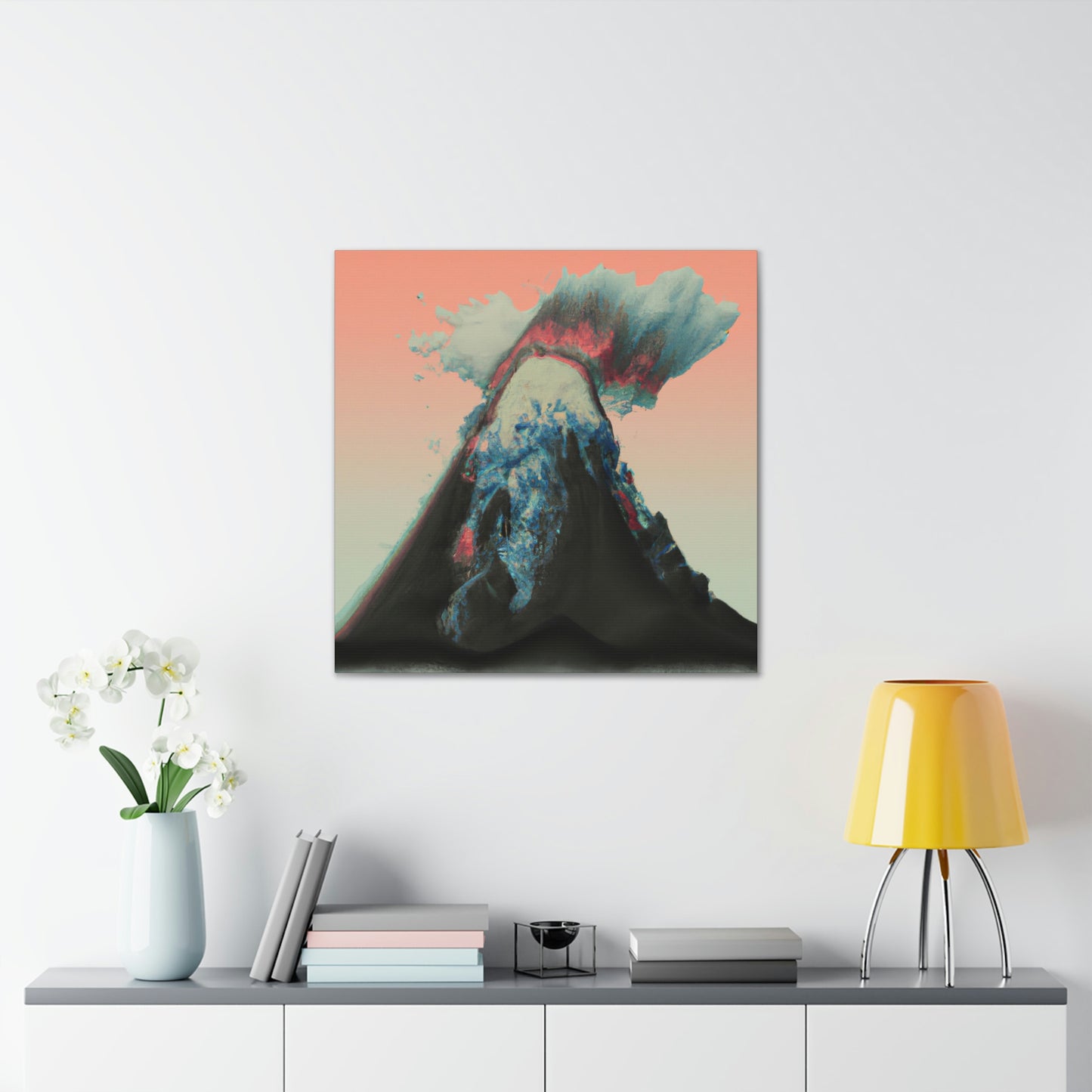 Volcano's Fiery Fury - Canvas