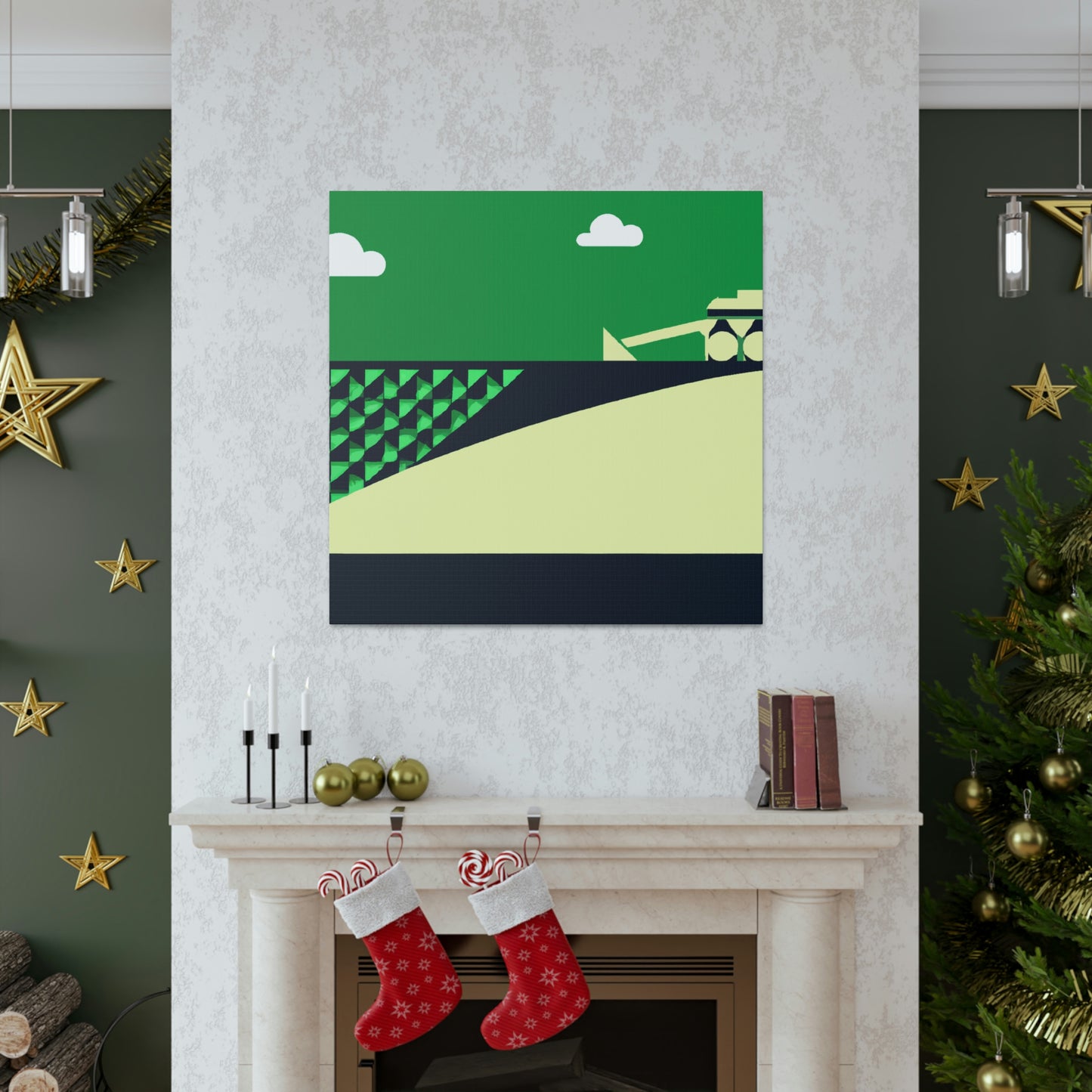 "Combine Harvester Minimalism" - Canvas