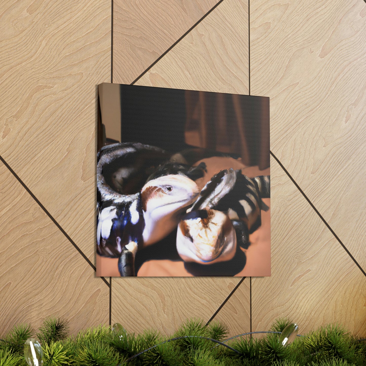 Blue-Tongued Skink Portrait - Canvas