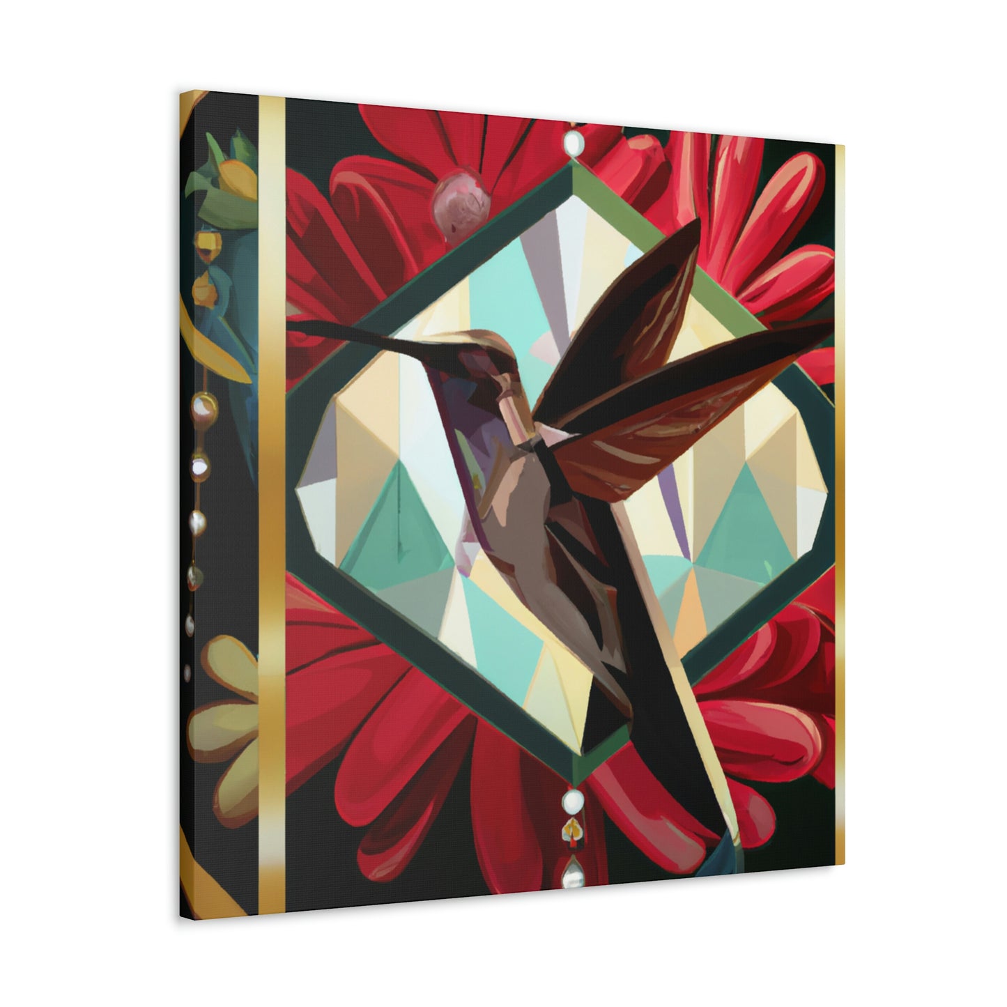 "Ruby-Throated In Flight" - Canvas