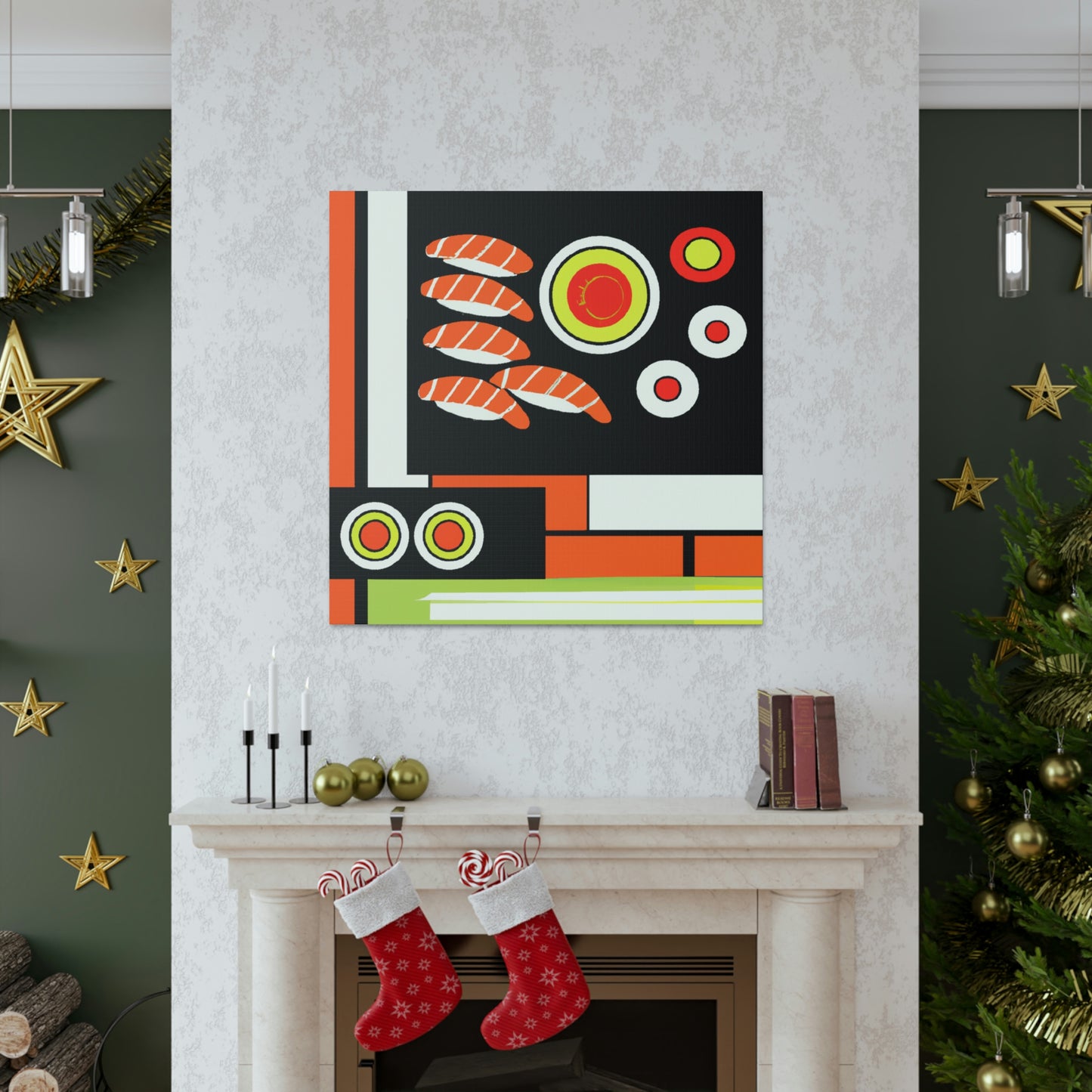 "Delicate Deco Sushi Art" - Canvas