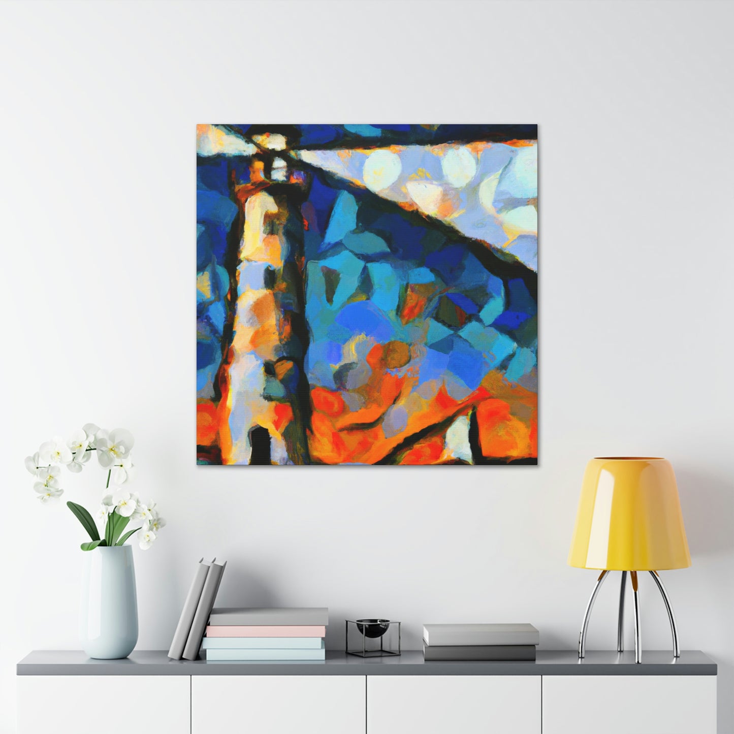 "Lighthouse in Twilight Light" - Canvas