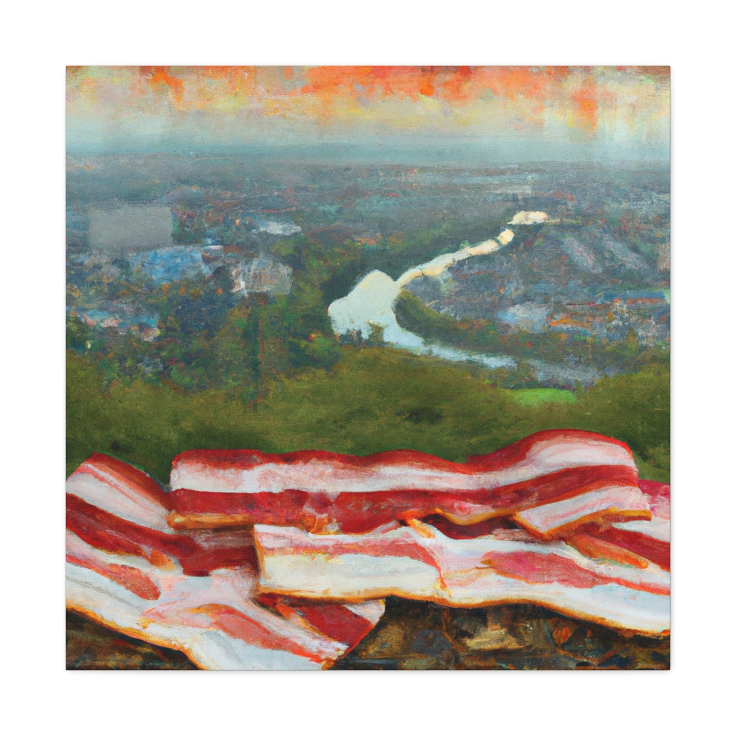 "Bacon Under Moonlight" - Canvas