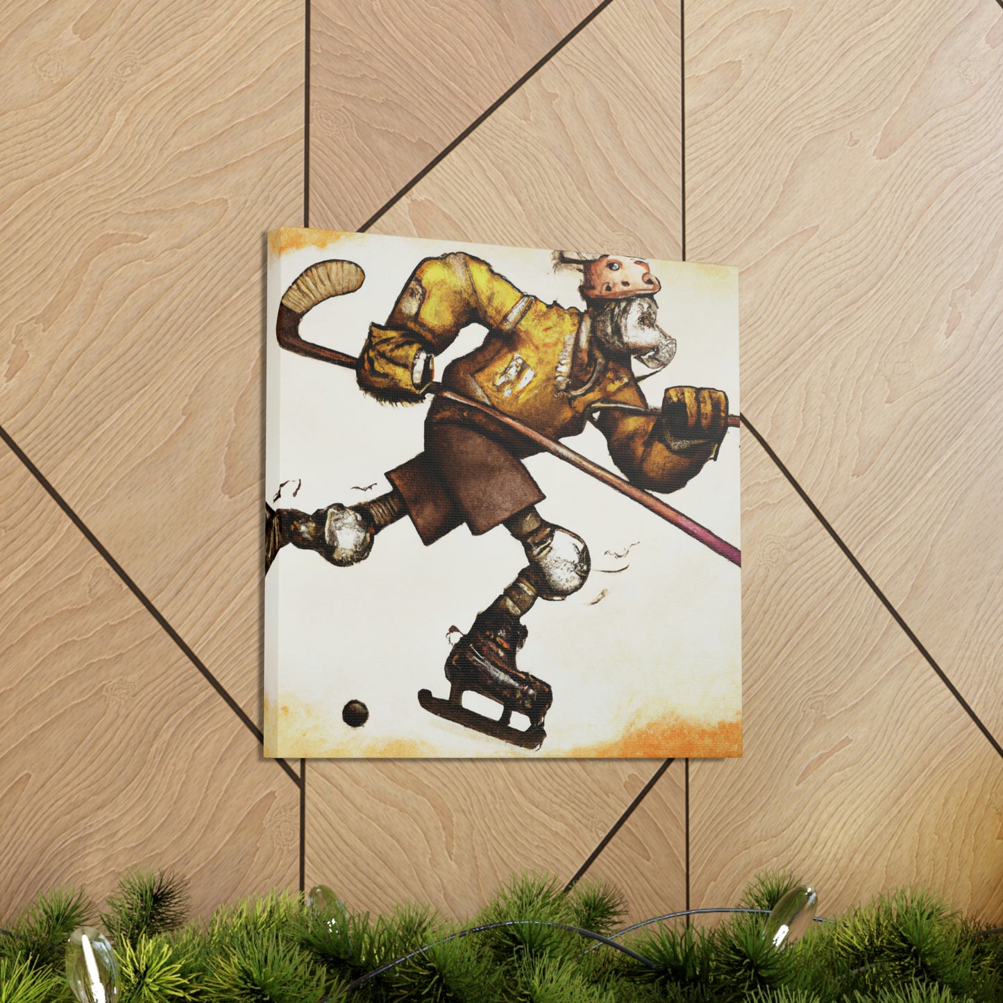 Hockey on Gears Wheels - Canvas