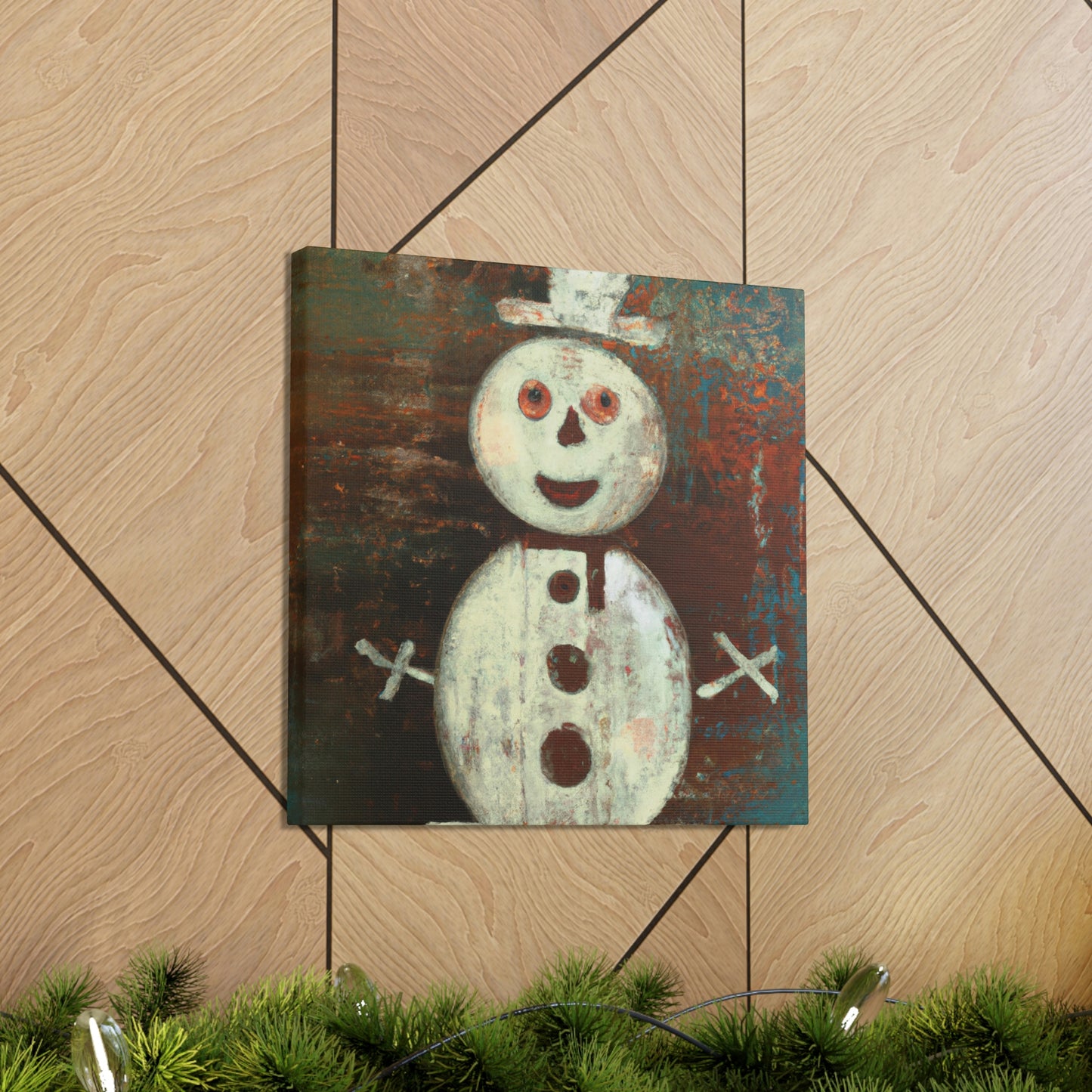 "Snowman in Expressionism" - Canvas