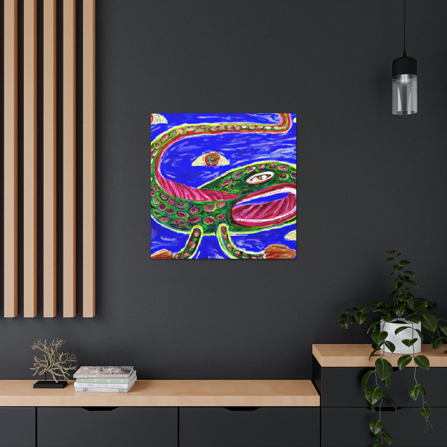 "Eels in Moonlight Shadow" - Canvas