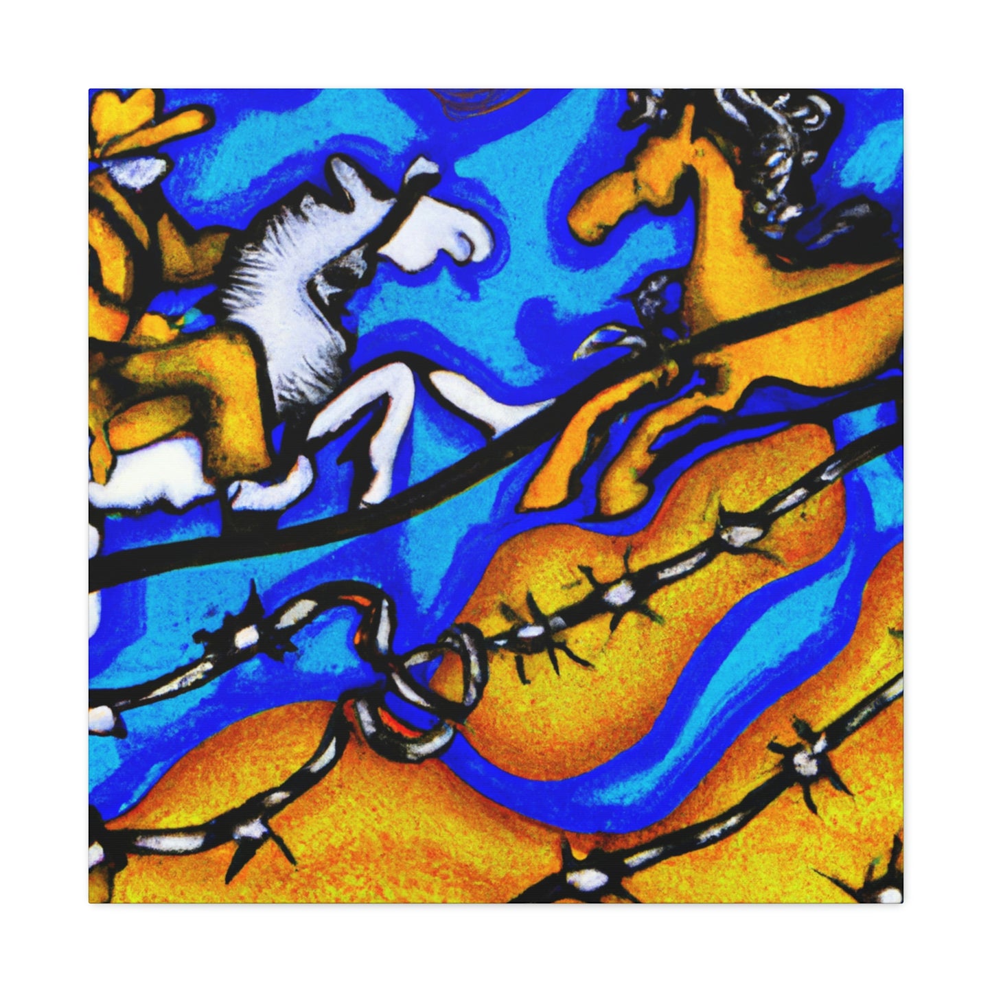 Barbed Wire Splendor - Canvas