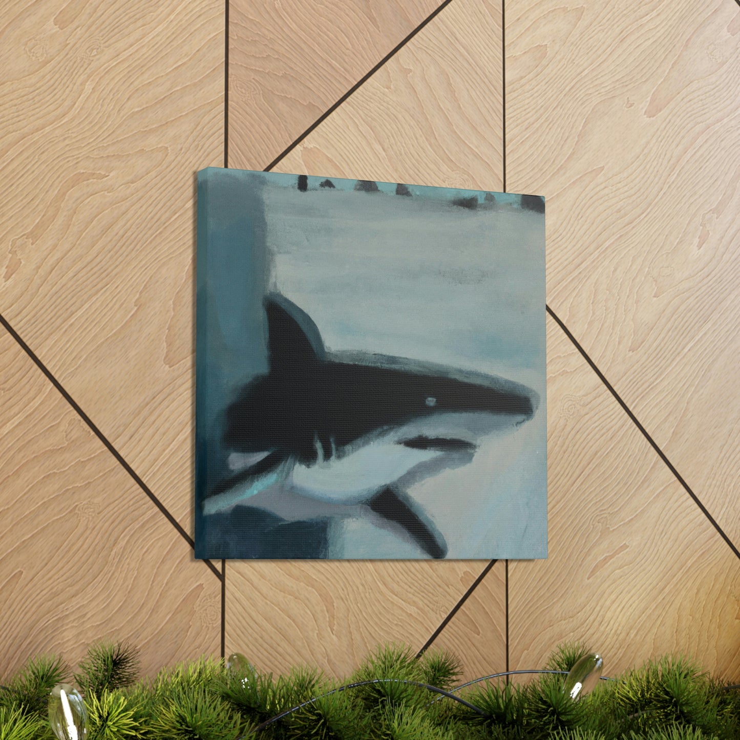 "The Shark's Abstract Symphony" - Canvas