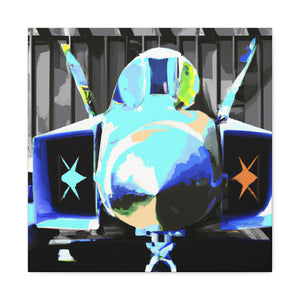 Fighter Jet Pop Art - Canvas