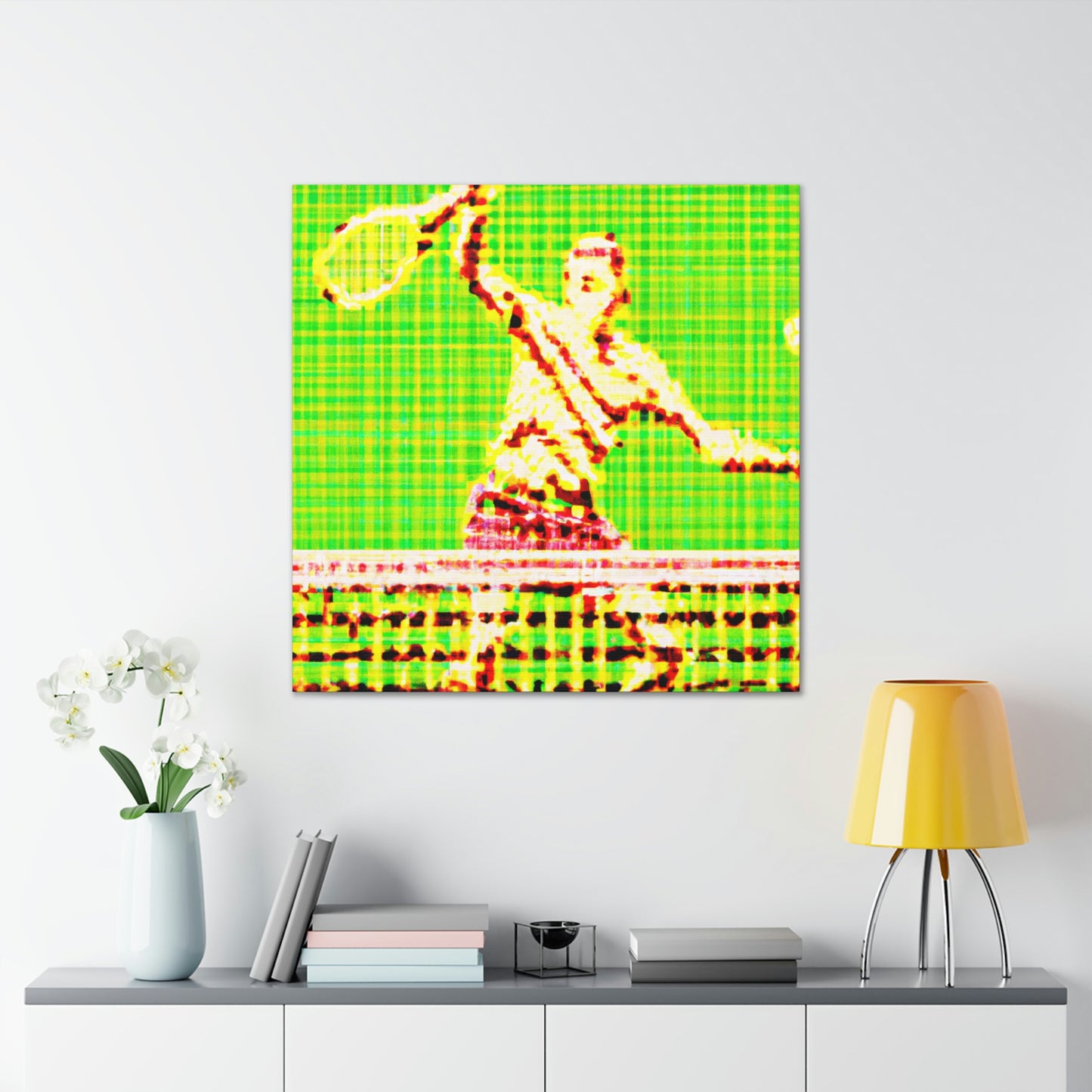 Tennis Pointillist Piece - Canvas