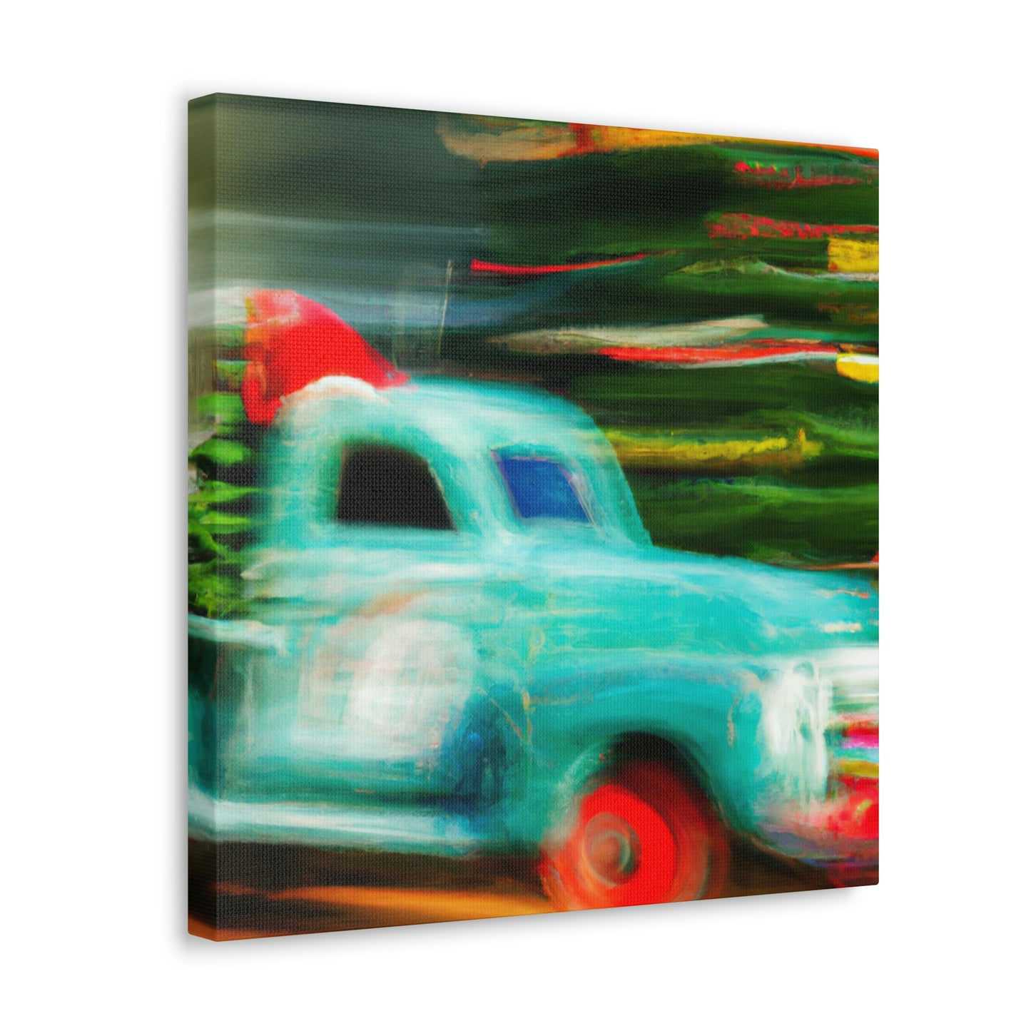 "Vintage Christmas Delivery Truck" - Canvas