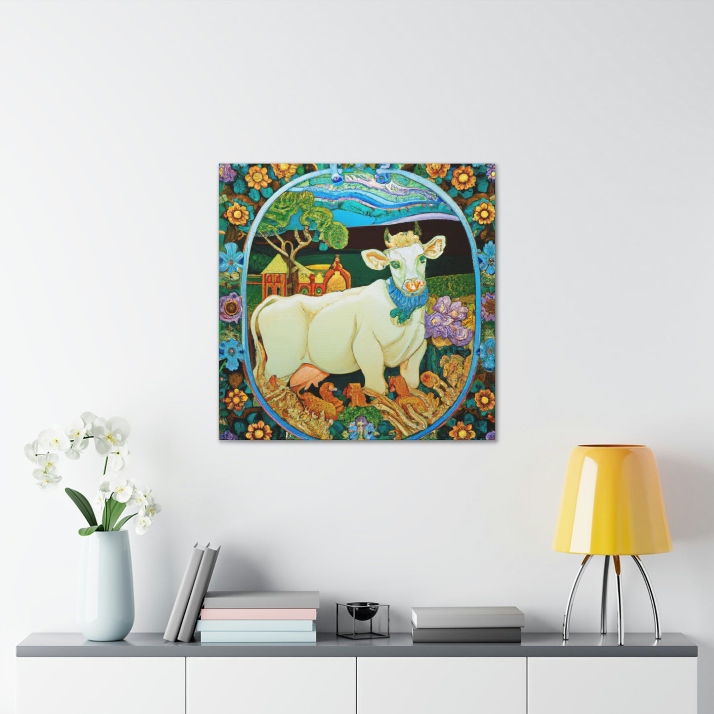 Calf in Art Nouveau - Canvas