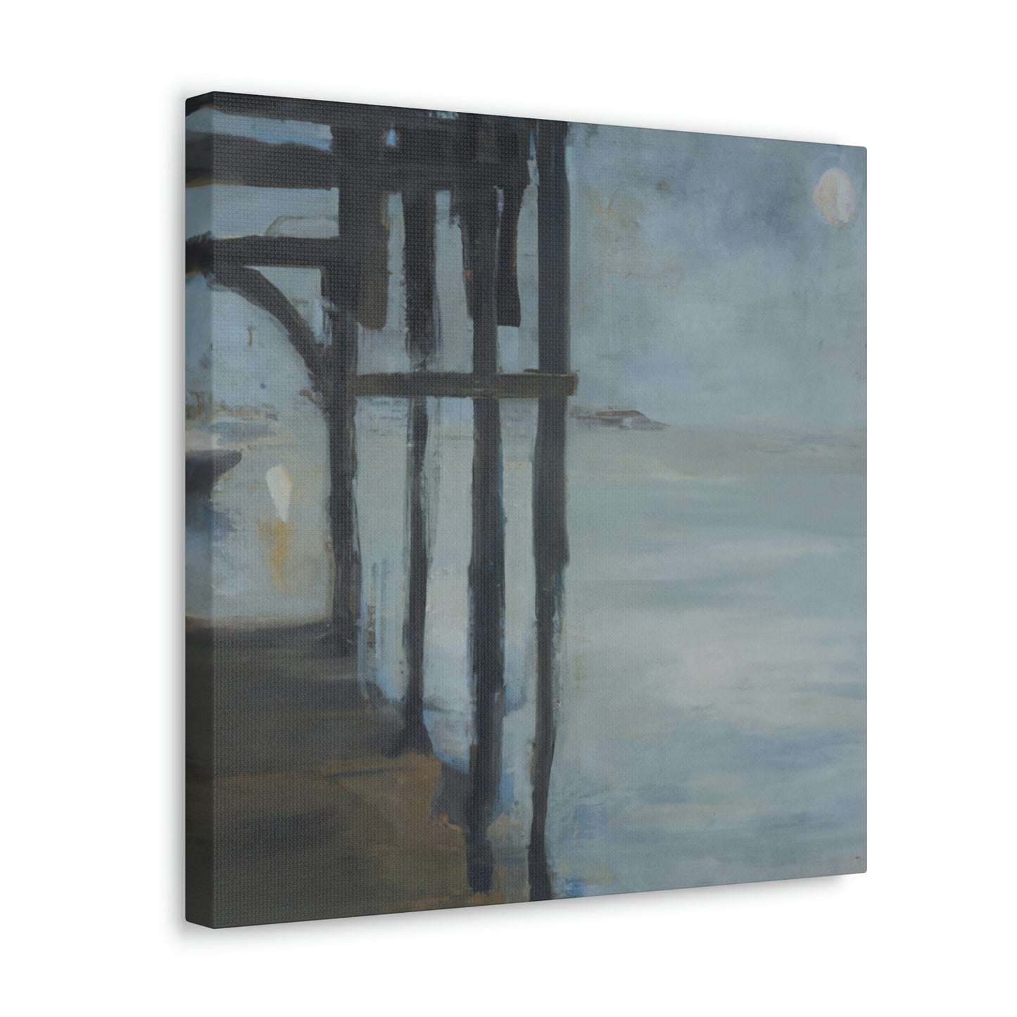 "Pier At Dusk Glows" - Canvas