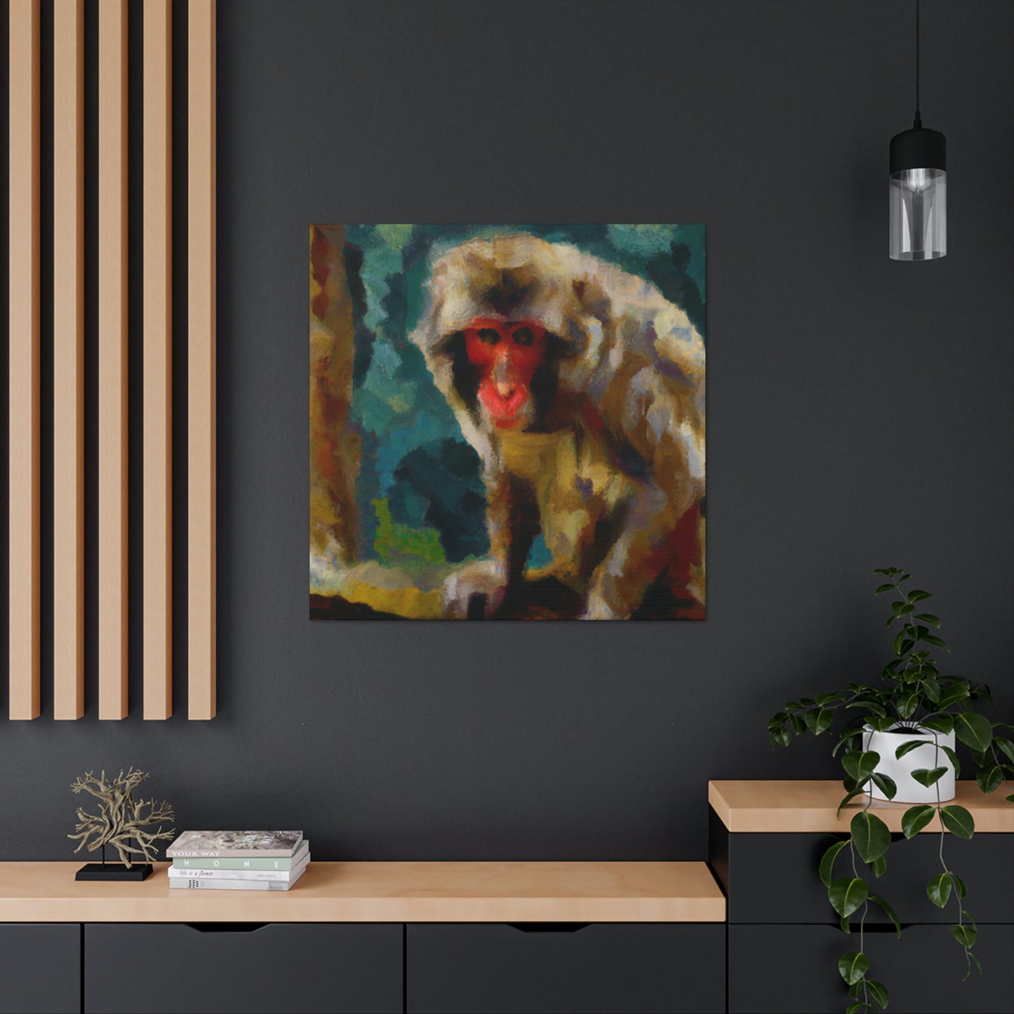 "Macaque in Contemplation" - Canvas