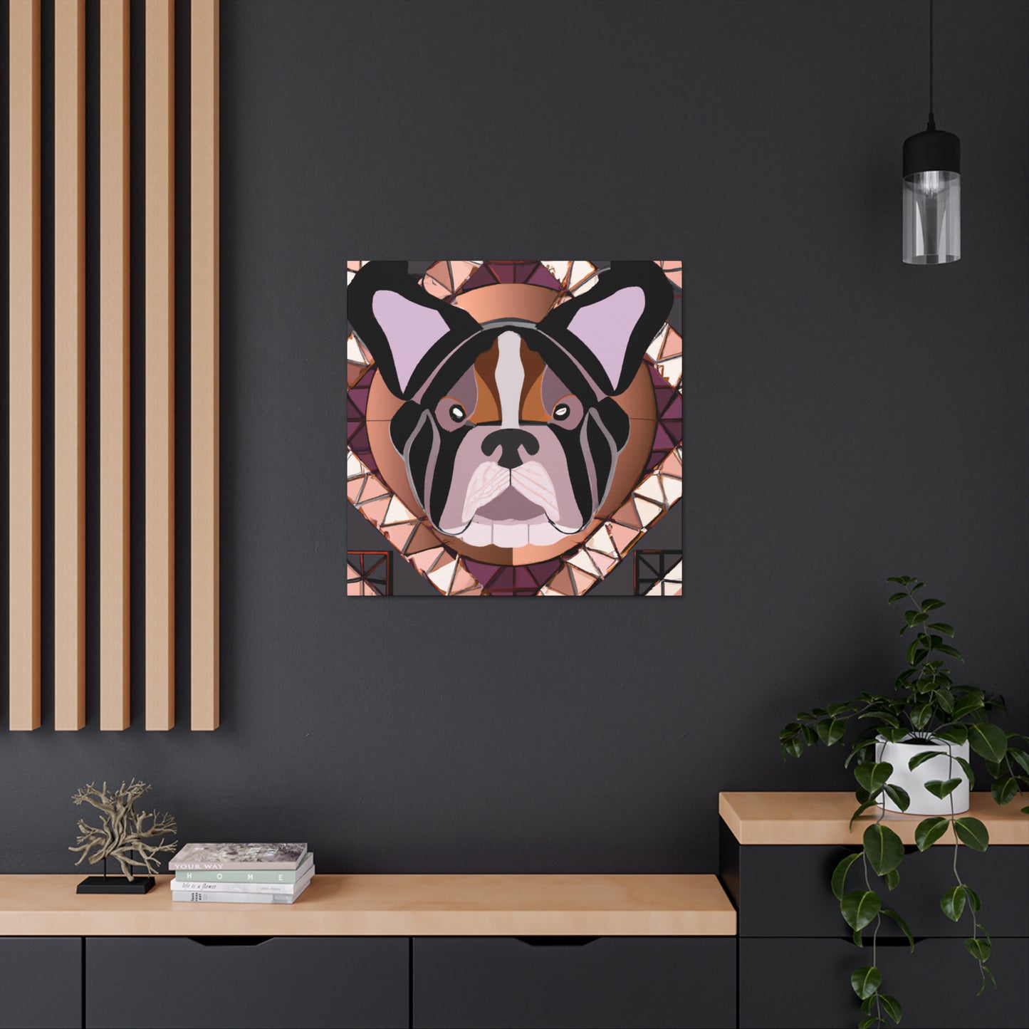 "Bulldog in Art Deco" - Canvas