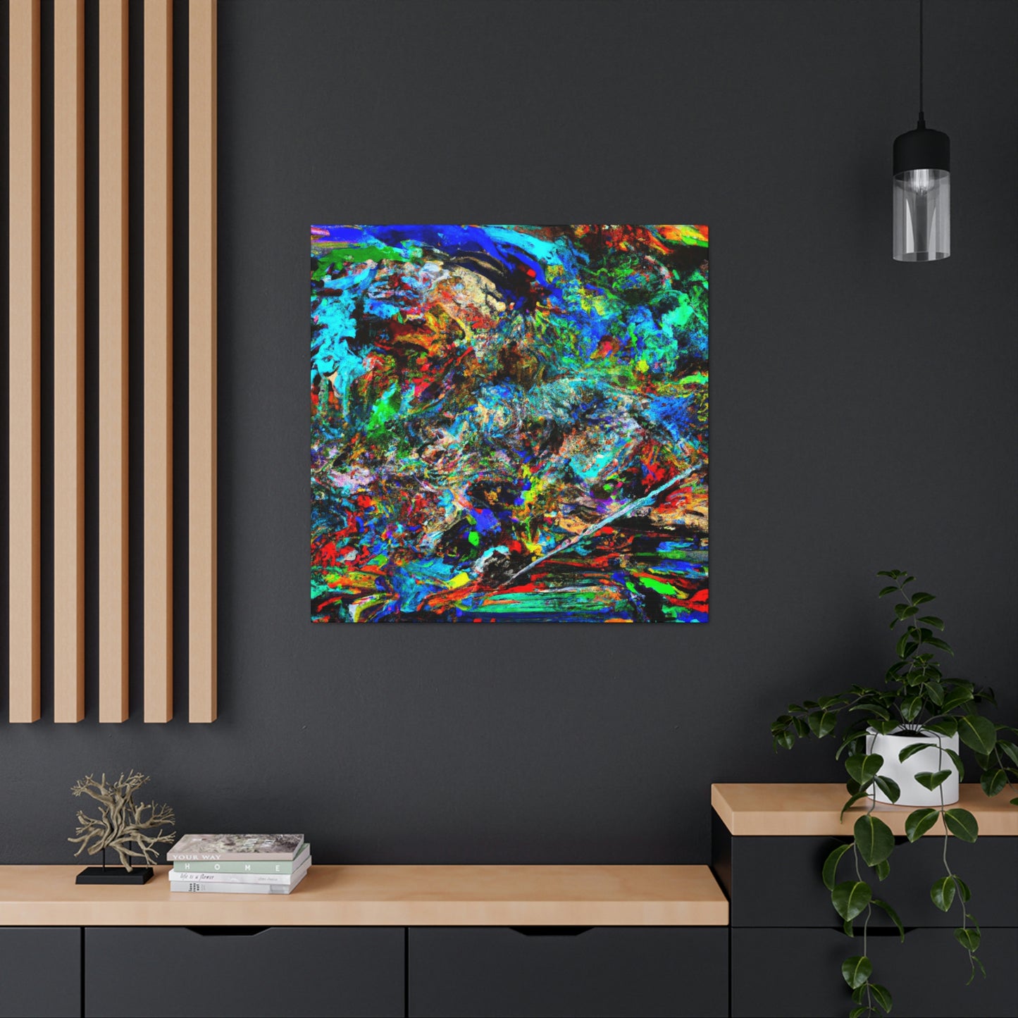 "Sun In Night Scene" - Canvas