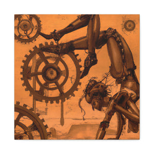 "Yoga In Steampunk Age" - Canvas