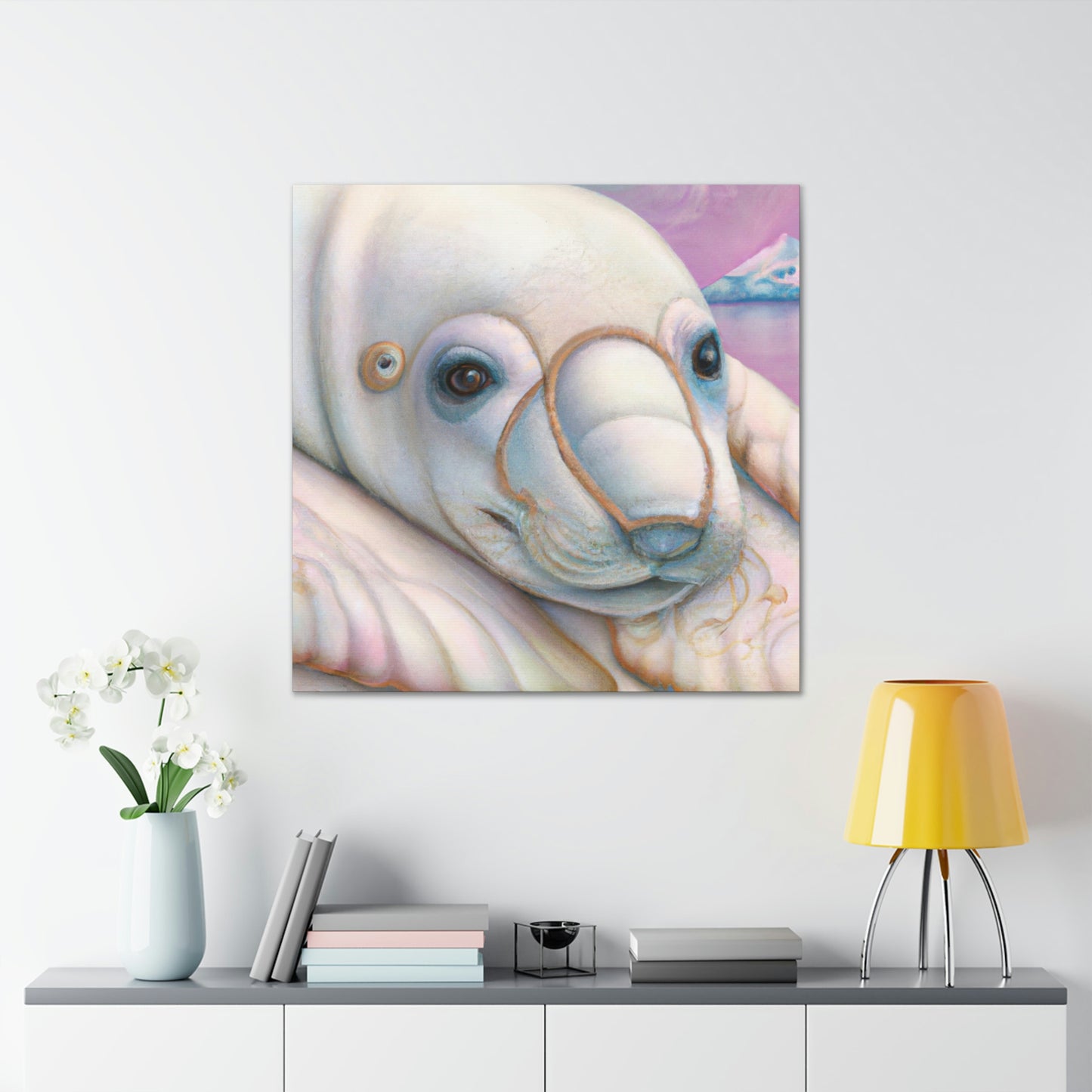 Beluga Whale Bliss - Canvas