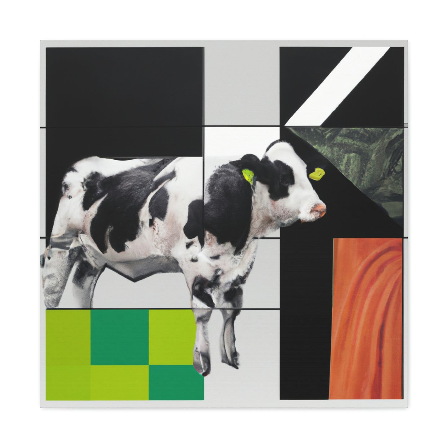 Cow's Lifelike Lament - Canvas