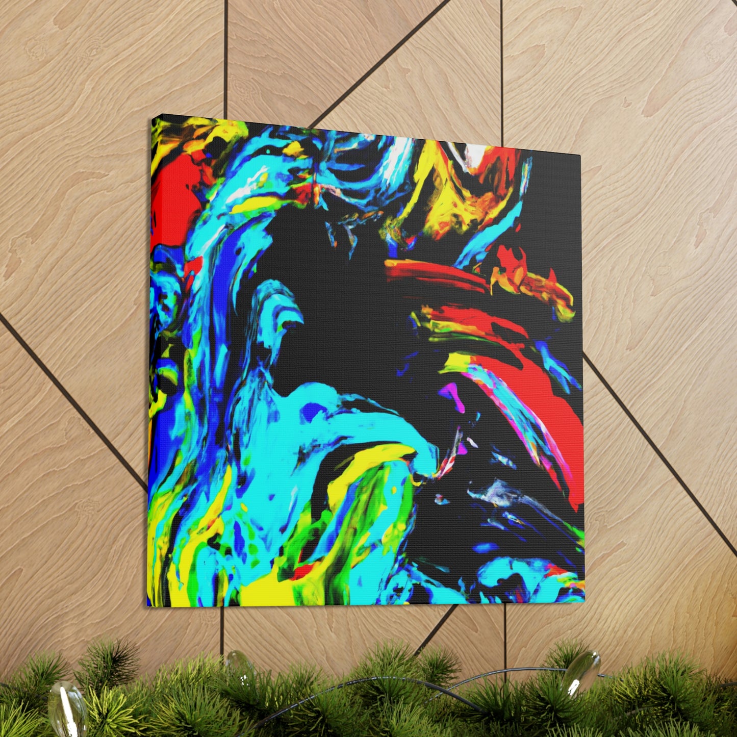 "Vibrant Brushstrokes Dance" - Canvas