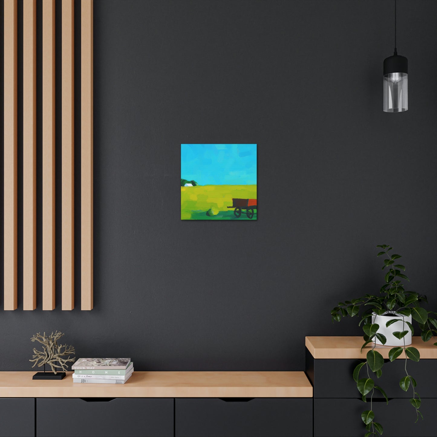 "Hay Wagon Minimalism" - Canvas