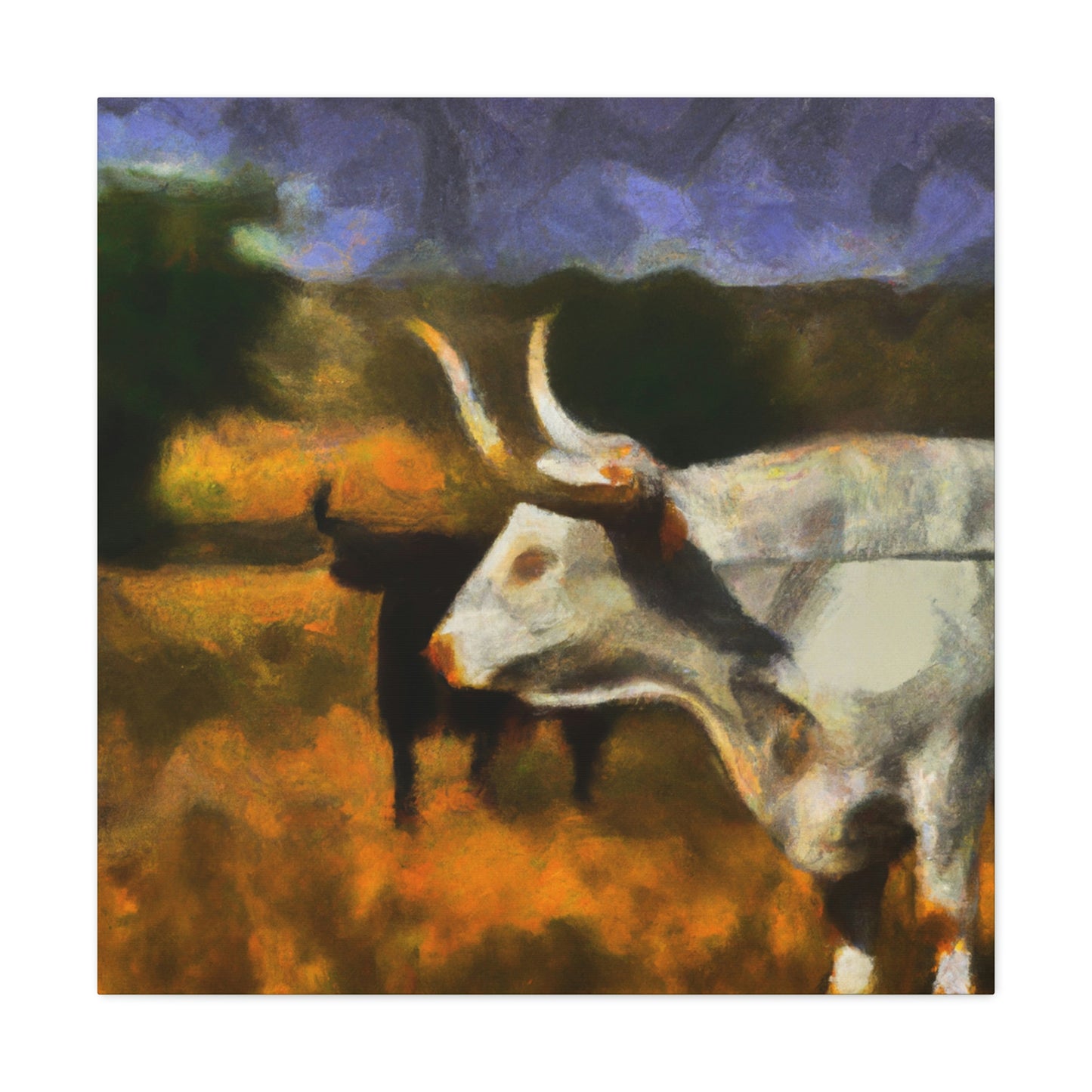 Longhorn in Expressionism - Canvas