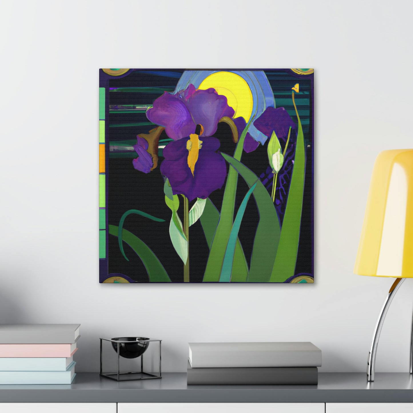 "Iris of Moonlight Glitz" - Canvas