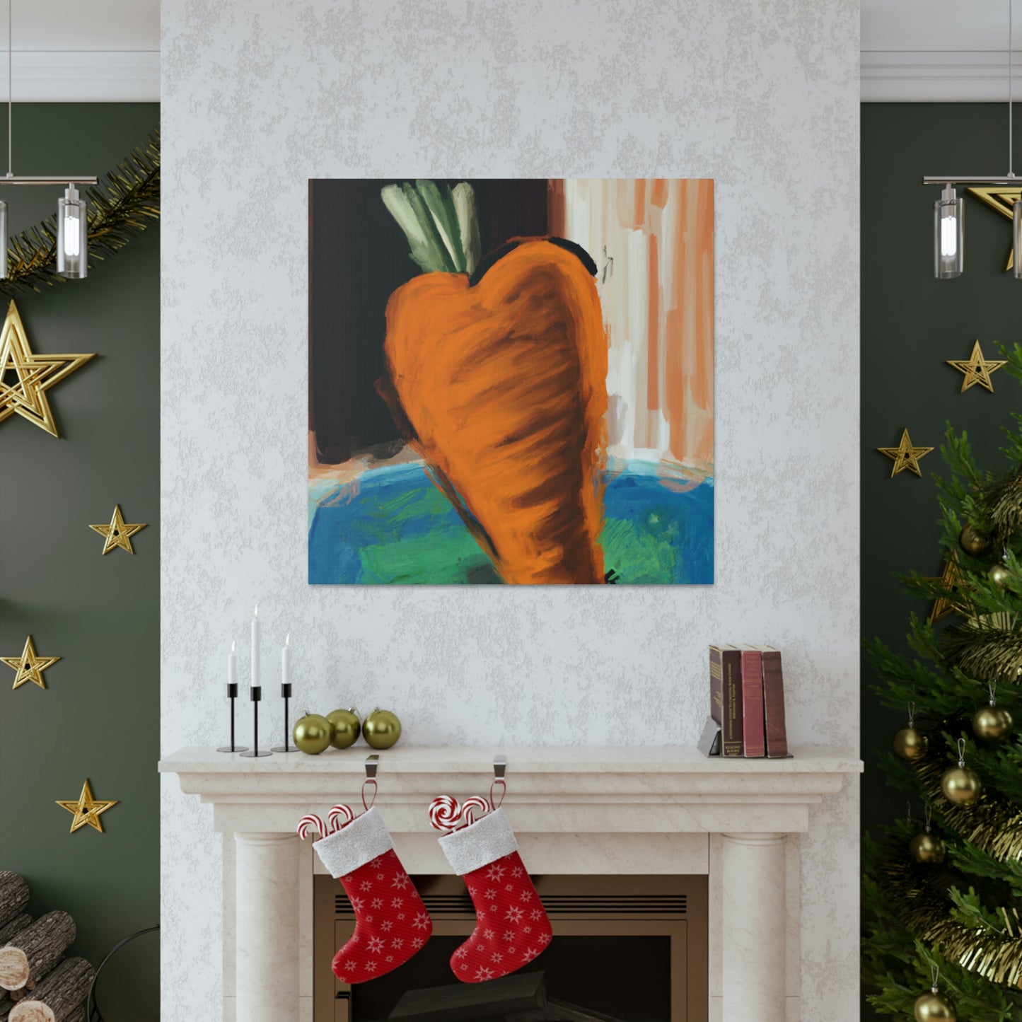 Carrot's Expressionist Glow - Canvas