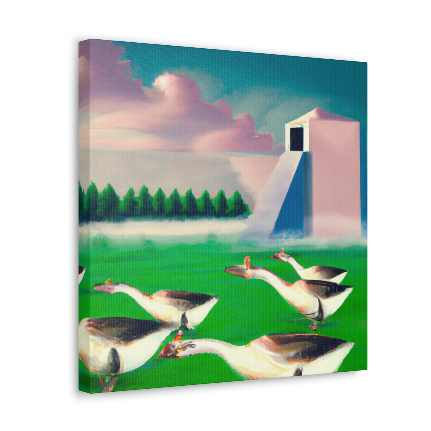 "Geese in the Water" - Canvas