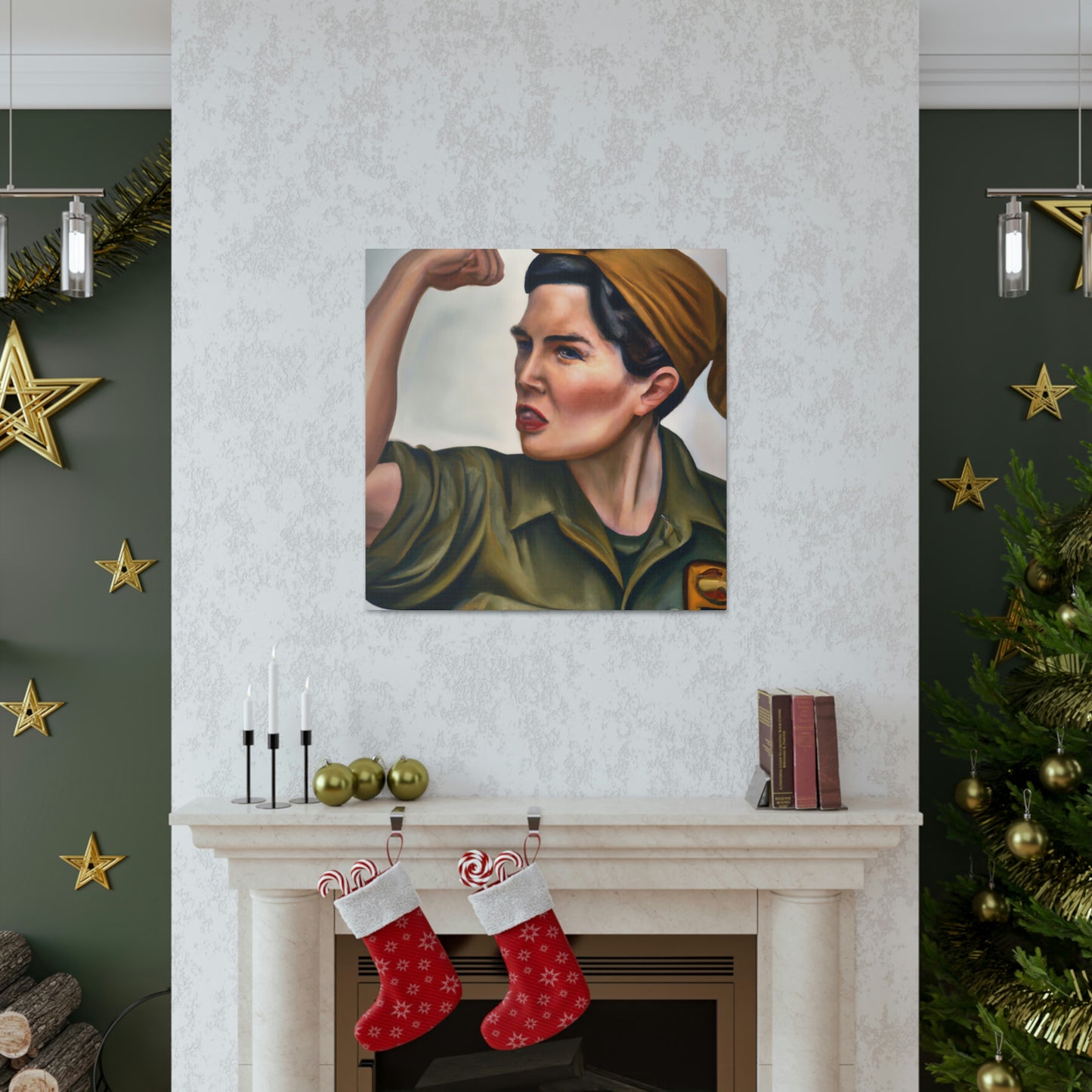 "Rosie the Riveter Stands" - Canvas