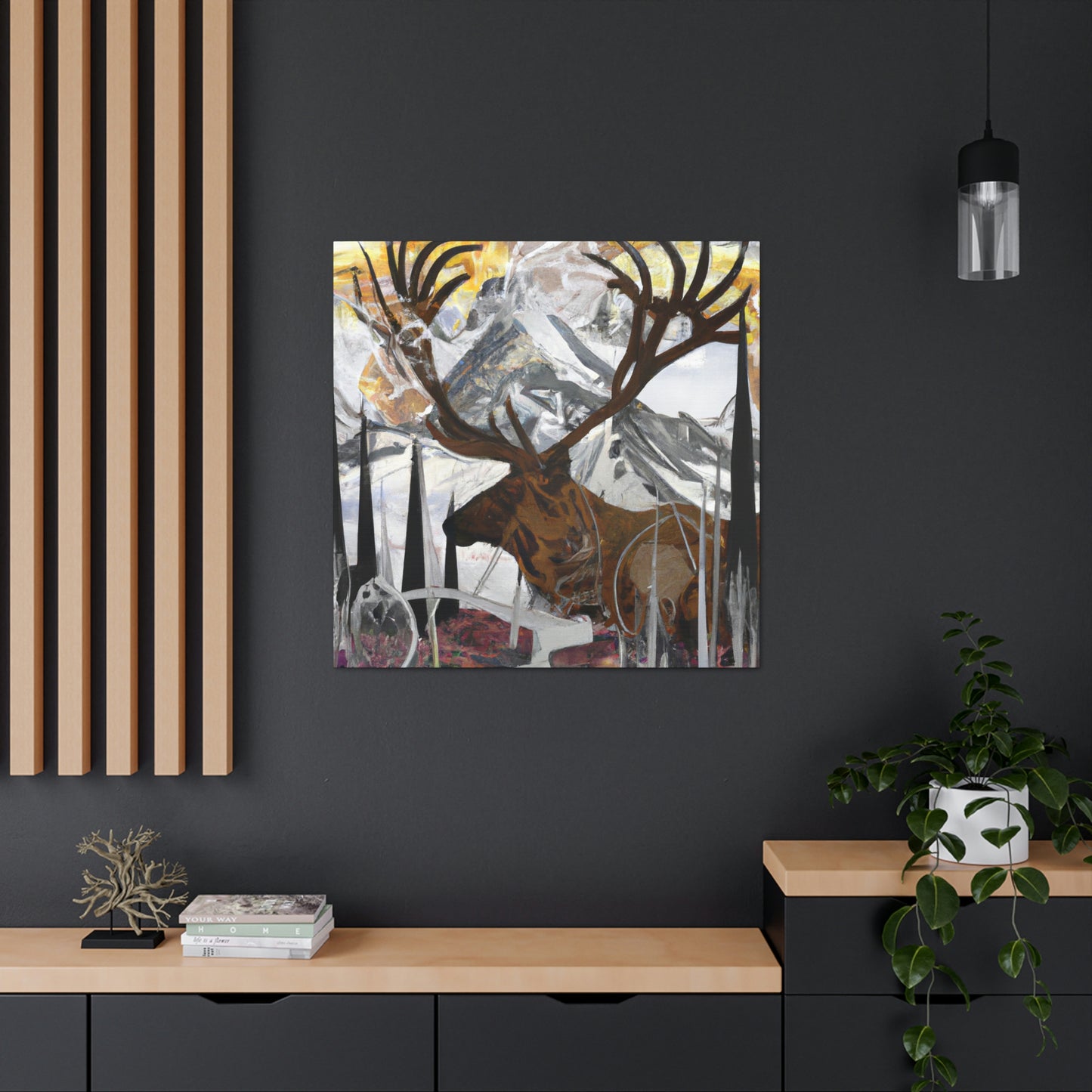 Elk of Art Deco - Canvas