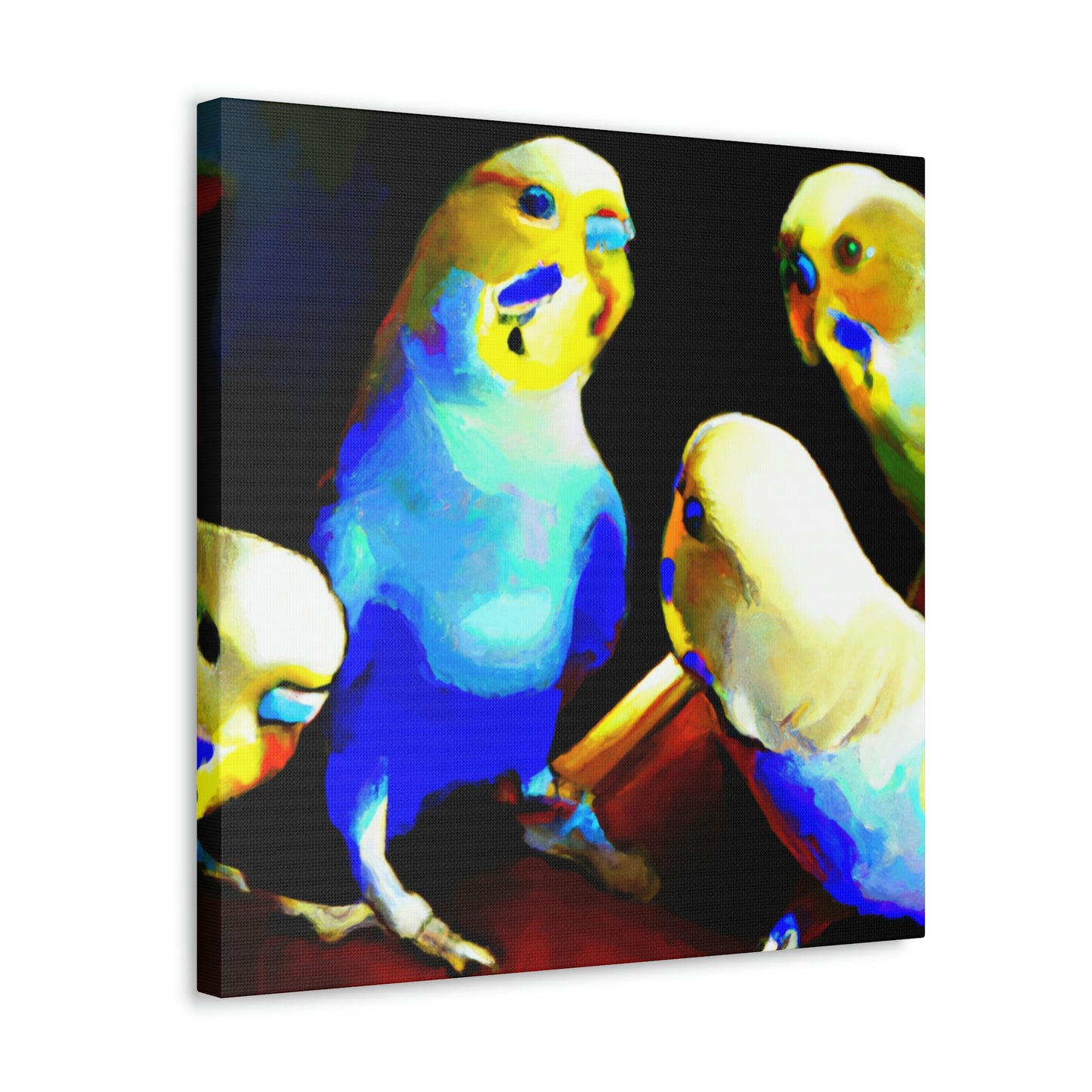 Parakeets in Deco - Canvas