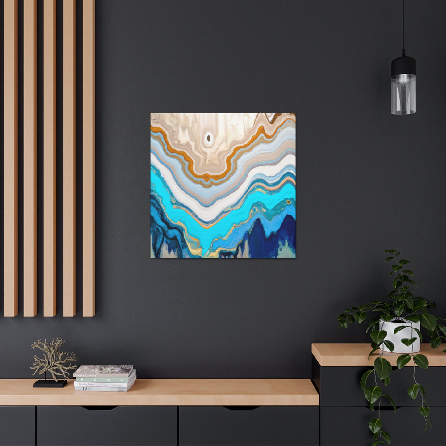 "Vibrant Sound Waves Dance" - Canvas